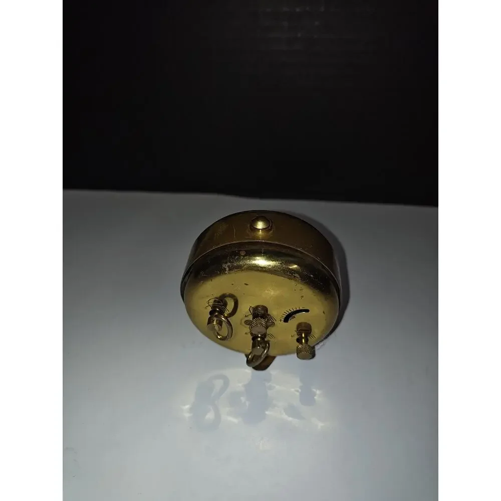 Vintage MCM Perfecta Wind-Up Alarm Desk Clock Glowing Hands West Germany